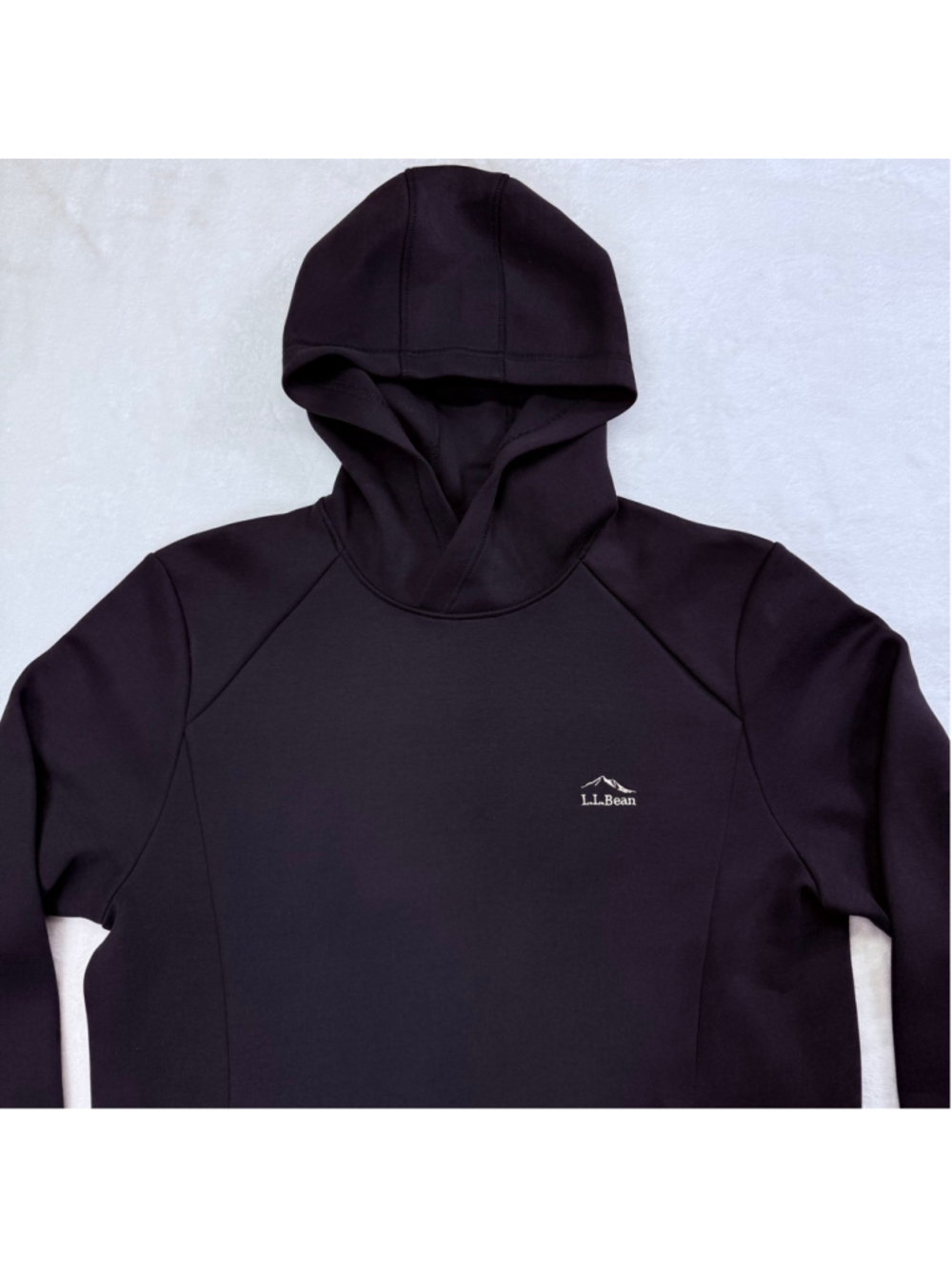 Men's LL Bean Black Hoodie Sweatshirt Medium‎ Regular Slightly Fitted